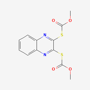 molecular formula C12H10N2O4S2 B13756269 2,3-Bis(carbomethoxymercapto)quinoxaline CAS No. 58705-49-0