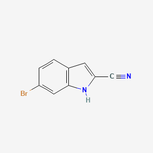 molecular formula C9H5BrN2 B1375630 6-bromo-1H-indole-2-carbonitrile CAS No. 1420537-60-5