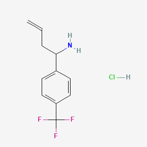 molecular formula C11H13ClF3N B13756303 1-(4-(Trifluoromethyl)phenyl)but-3-en-1-amine hydrochloride 