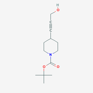 molecular formula C13H21NO3 B1375631 tert-Butyl 4-(3-hydroxyprop-1-yn-1-yl)piperidine-1-carboxylate CAS No. 403802-41-5