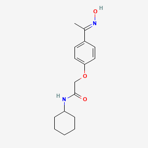 molecular formula C16H22N2O3 B13756325 Acetamide, N-cyclohexyl-2-(4-(1-(hydroxyimino)ethyl)phenoxy)- CAS No. 51828-65-0