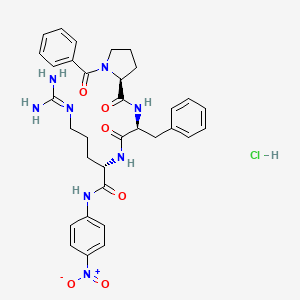 molecular formula C33H39ClN8O6 B1375634 Bz-Pro-Phe-Arg-Pna hydrochloride CAS No. 59188-28-2