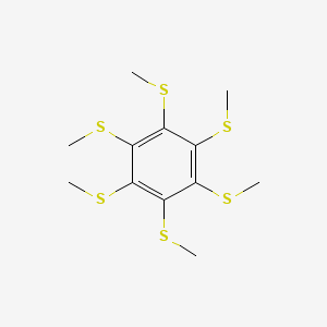 molecular formula C12H18S6 B13756372 Hexakis(methylthio)benzene CAS No. 58468-22-7