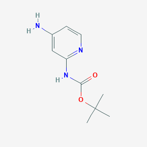 molecular formula C10H15N3O2 B1375638 tert-butyl N-(4-aminopyridin-2-yl)carbamate CAS No. 1266119-48-5