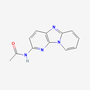 molecular formula C12H10N4O B13756386 N-(1,3,8-triazatricyclo[7.4.0.02,7]trideca-2(7),3,5,8,10,12-hexaen-4-yl)acetamide CAS No. 111317-36-3