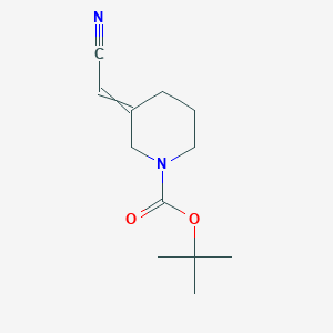 molecular formula C12H18N2O2 B1375639 2-(1-BOC-3-PIPERIDINYLIDENE)ACETONITRILE CAS No. 1159982-27-0