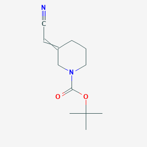 molecular formula C12H18N2O2 B1375639 Tert-butyl 3-(cyanomethylidene)piperidine-1-carboxylate CAS No. 1159982-27-0