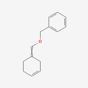 molecular formula C14H16O B13756406 Benzyl-3-cyclohexen-1-ylidenemethyl ether CAS No. 22428-48-4