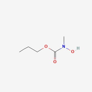 molecular formula C5H11NO3 B13756408 Carbamic acid, hydroxymethyl-, propyl ester CAS No. 6092-64-4