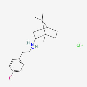 molecular formula C18H27ClFN B13756431 (+-)-endo-N-(p-Fluorophenethyl)-2-bornanamine hydrochloride CAS No. 24629-70-7