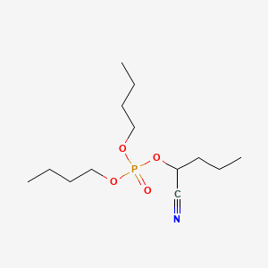 molecular formula C13H26NO4P B13756450 Dibutyl 1-cyanobutyl phosphate CAS No. 73972-76-6
