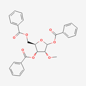 molecular formula C27H24O8 B1375646 1,3,5-Tri-O-benzoyl-2-O-methyl-D-ribofuranose CAS No. 68045-07-8