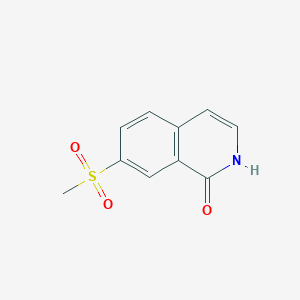 molecular formula C10H9NO3S B13756506 7-(methylsulfonyl)isoquinolin-1(2H)-one CAS No. 1184920-05-5