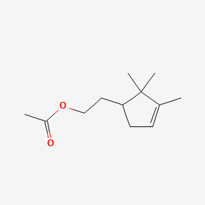 molecular formula C12H20O2 B13756513 3-Cyclopentene-1-ethanol, 2,2,3-trimethyl-, 1-acetate, (1R)- CAS No. 52486-39-2