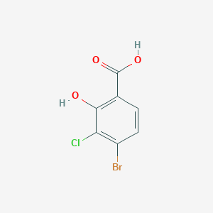 molecular formula C7H4BrClO3 B1375655 4-Bromo-3-chloro-2-hydroxybenzoic acid CAS No. 1783603-93-9