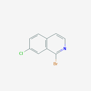 molecular formula C9H5BrClN B1375658 1-Bromo-7-chloroisoquinoline CAS No. 1196155-73-3