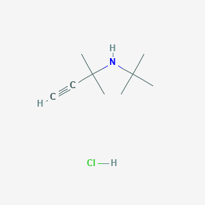 molecular formula C9H18ClN B13756619 3-tert-Butylamino-3-methyl-1-butyne hydrochloride CAS No. 1189-80-6