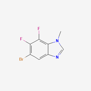 molecular formula C8H5BrF2N2 B1375662 5-Bromo-6,7-difluoro-1-methyl-1,3-benzodiazole CAS No. 1381944-60-0