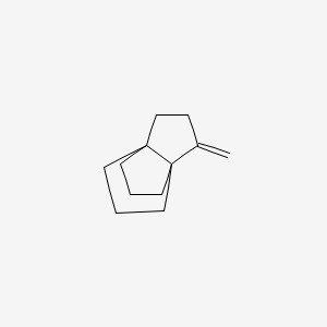 molecular formula C12H18 B13756635 (3.3.3)-Propellane, 2-methylene- CAS No. 111917-14-7