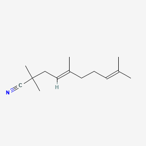 molecular formula C14H23N B13756644 4,8-Decadienenitrile, 2,2,5,9-tetramethyl- CAS No. 58260-78-9