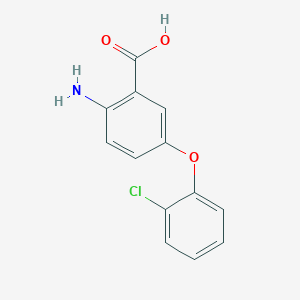 molecular formula C13H10ClNO3 B13756647 2-Amino-5-(2-chlorophenoxy)benzoic acid CAS No. 117297-54-8