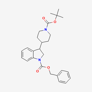 Benzyl 3-(1-(tert-butoxycarbonyl)piperidin-4-yl)indoline-1-carboxylate