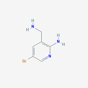 molecular formula C6H8BrN3 B1375667 3-(Aminomethyl)-5-bromo-2-pyridinamine CAS No. 1335057-71-0