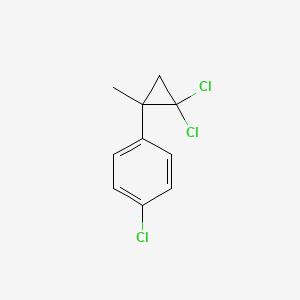 molecular formula C10H9Cl3 B13756671 1-Chloro-4-(2,2-dichloro-1-methylcyclopropyl)benzene CAS No. 25108-69-4