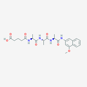 molecular formula C25H32N4O7 B13756694 Glutaryl-Ala-Ala-Ala-4MbetaNA 