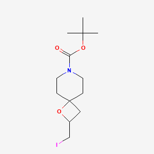 molecular formula C13H22INO3 B1375670 tert-Butyl 2-(iodomethyl)-1-oxa-7-azaspiro[3.5]nonane-7-carboxylate CAS No. 1160246-84-3