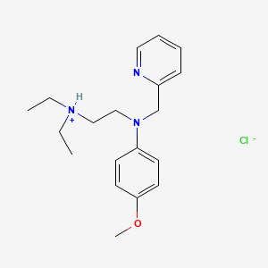molecular formula C19H28ClN3O B13756710 Ethylenediamine, N,N-diethyl-N'-(p-methoxyphenyl)-N'-(2-pyridylmethyl)-, hydrochloride CAS No. 27445-44-9