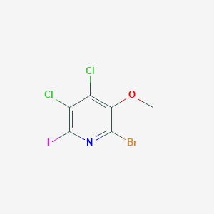 molecular formula C6H3BrCl2INO B1375674 2-Bromo-4,5-dichloro-6-iodo-3-methoxypyridine CAS No. 1305324-56-4