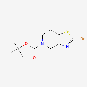 molecular formula C11H15BrN2O2S B1375677 tert-Butyl 2-bromo-6,7-dihydrothiazolo[4,5-c]pyridine-5(4H)-carboxylate CAS No. 1253654-37-3