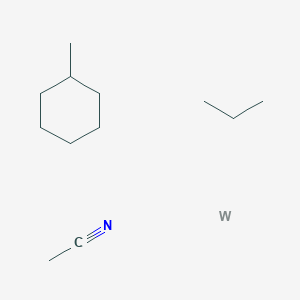 molecular formula C12H25NW B13756771 acetonitrile;methylcyclohexane;propane;tungsten CAS No. 7235-98-5