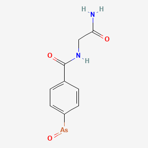 molecular formula C9H9AsN2O3 B13756791 p-Arsenoso-N-(carbamoylmethyl)benzamide CAS No. 5425-16-1