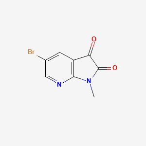 molecular formula C8H5BrN2O2 B1375680 5-Bromo-1-methyl-1H-pyrrolo[2,3-b]pyridine-2,3-dione CAS No. 1173721-45-3