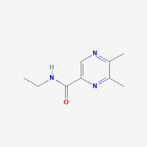 molecular formula C9H13N3O B13756800 N-Ethyl-5,6-dimethylpyrazine-2-carboxamide CAS No. 74416-49-2