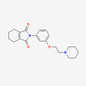molecular formula C21H26N2O3 B13756812 1H-Isoindole-1,3(2H)-dione, 4,5,6,7-tetrahydro-2-(4-(2-(1-piperidinyl)ethoxy)phenyl)- CAS No. 61356-13-6