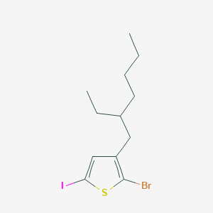 molecular formula C12H18BrIS B1375685 2-Bromo-3-(2-ethylhexyl)-5-iodothiophene CAS No. 1034352-30-1