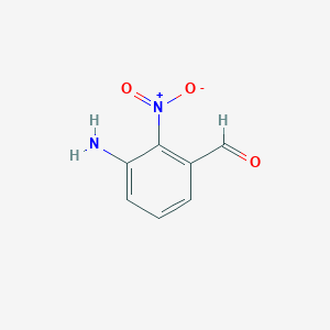 molecular formula C7H6N2O3 B1375686 3-Amino-2-nitrobenzaldehyde CAS No. 1261498-24-1