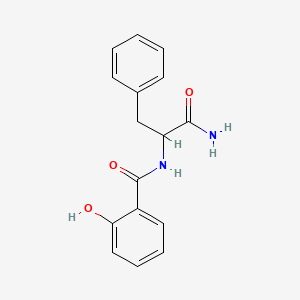 molecular formula C16H16N2O3 B13756874 Hydrocinnamamide, alpha-salicylamido- CAS No. 56146-06-6
