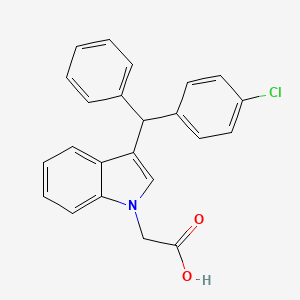 molecular formula C23H18ClNO2 B13756881 3-((4-Chlorophenyl)phenylmethyl)-1H-indole-1-acetic acid CAS No. 53924-14-4