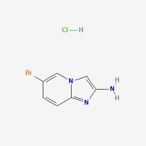 molecular formula C7H7BrClN3 B1375690 6-Bromoimidazo[1,2-a]pyridin-2-amine hydrochloride CAS No. 1392102-12-3