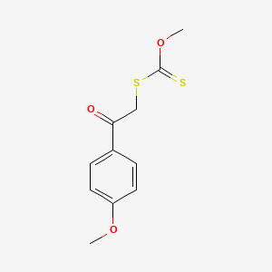 molecular formula C11H12O3S2 B13756910 O-methyl [2-(4-methoxyphenyl)-2-oxoethyl]sulfanylmethanethioate 