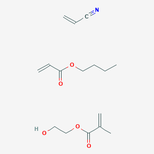 molecular formula C16H25NO5 B13756924 Butyl prop-2-enoate;2-hydroxyethyl 2-methylprop-2-enoate;prop-2-enenitrile 