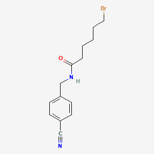 6-bromo-N-[(4-cyanophenyl)methyl]hexanamide