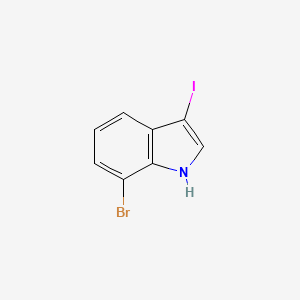 molecular formula C8H5BrIN B1375697 7-溴-3-碘-1H-吲哚 CAS No. 793727-95-4