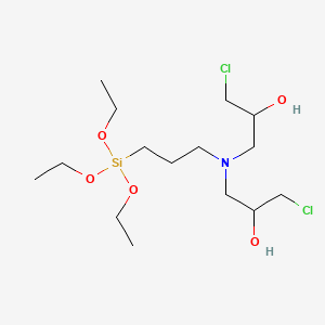 molecular formula C15H33Cl2NO5Si B13756982 1,1'-{[3-(Triethoxysilyl)propyl]imino}bis(3-chloropropan-2-ol) CAS No. 5840-54-0