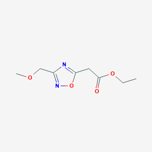 molecular formula C8H12N2O4 B1375700 Ethyl 2-[3-(methoxymethyl)-1,2,4-oxadiazol-5-yl]acetate CAS No. 1423031-04-2