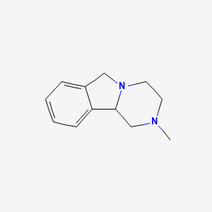 molecular formula C12H16N2 B13757040 Pyrazino[2,1-a]isoindole,1,2,3,4,6,10b-hexahydro-2-methyl-(9ci) 